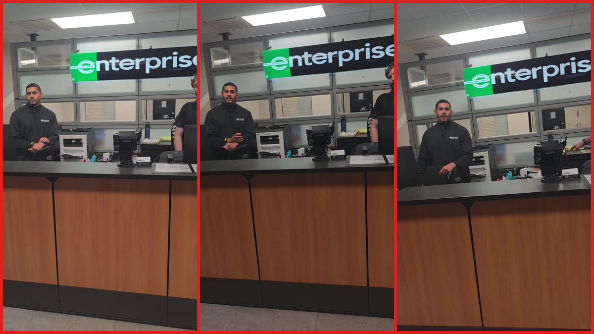 Virginia man drove from Danville to Reidsville for a rental Enterprise had already given away — stills from the TikTok posted by AirMax365