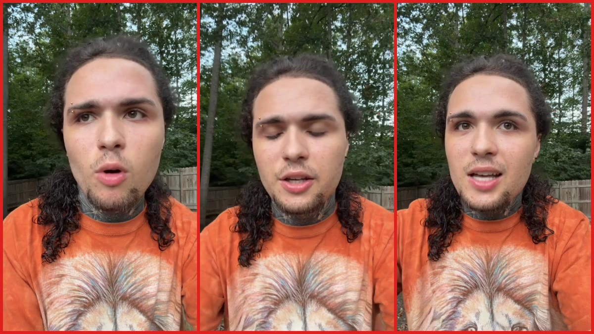 Man says liberal white people asking if they can eat watermelon 'disguise their racism in acts of kindness' — stills from the TikTok posted by dayjaunte